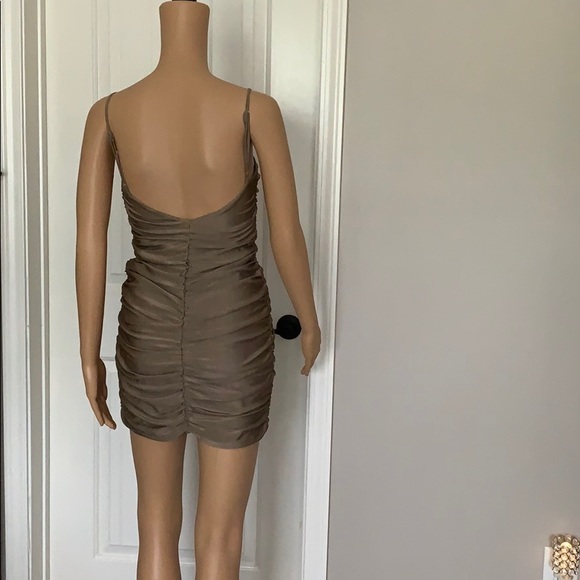 Tiger Mist Zion Ruched Shimmer Mini Party Dress - Picture 6 of 6